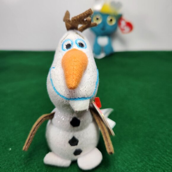 TY Beanie Baby Lot of 3 OLAF Keychain 4.5" Sully Teenie Beanie 3.5" Sage - Picture 5 of 13